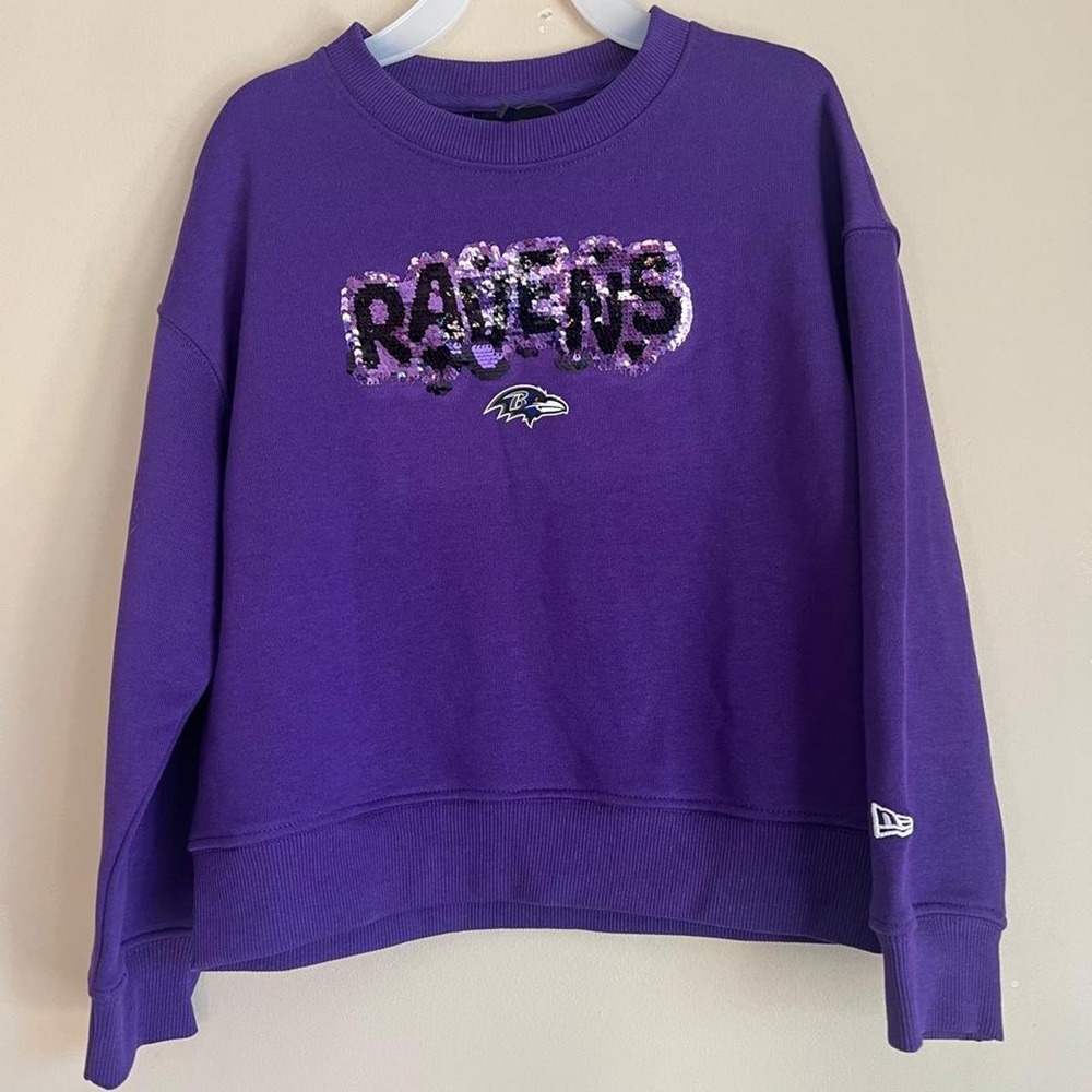 Girls 7/8 Baltimore Ravens crewneck NWT
